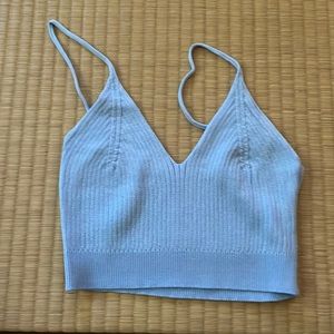 Light blue, spaghetti strap, crop top!